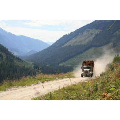 Logging Truck on a Mountain Road. by Murphy_Shewchuk