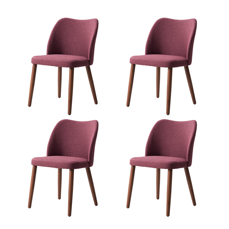 Chaise rembourrée avec pieds en bois massif Kaelin, 4, Rosewood
