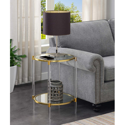 Carolina Acrylic Glass Round End Table