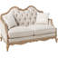  Causeuse et coussins décoratifs en lin 62 po beige et brun