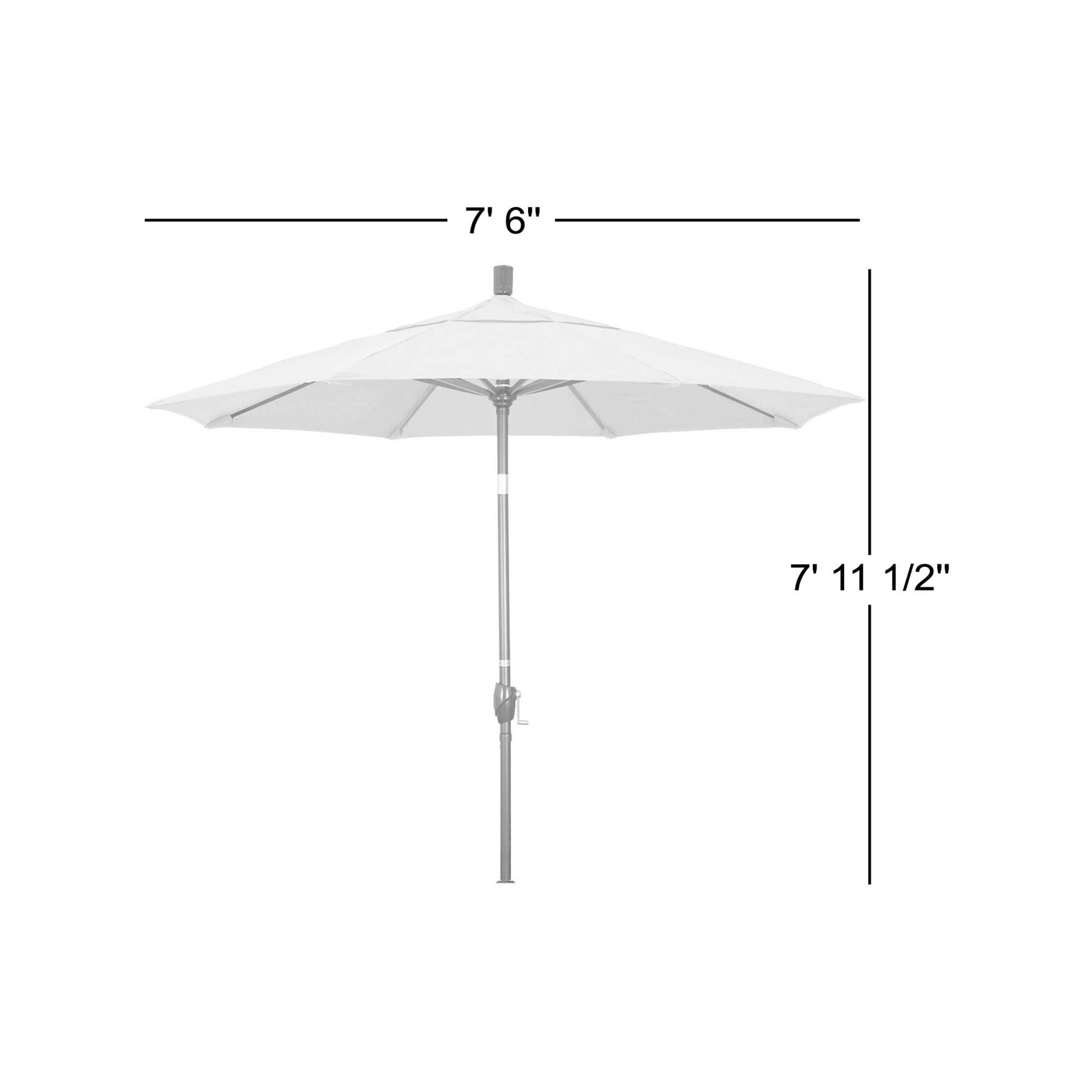 90'' Outdoor Umbrella, Antique Beige Performance, Olefin, Black