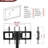 Multi Black Tv Stand, 35.4 Inch, Height Adjustable, Swivel 3, Fits 32-65 Inch Tvs, 45 Degree Angle Each 53.794lbs Nw For Stability