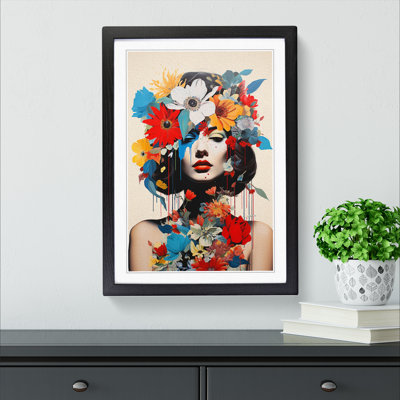 Wildflowers Constructivism No.2 - Single Picture Frame Print on Wood