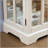 Curio Display Cabinet With Adjustable Shelves And Glass Doors, For Showcasing Collectibles In A Four-Door Design-1649286872