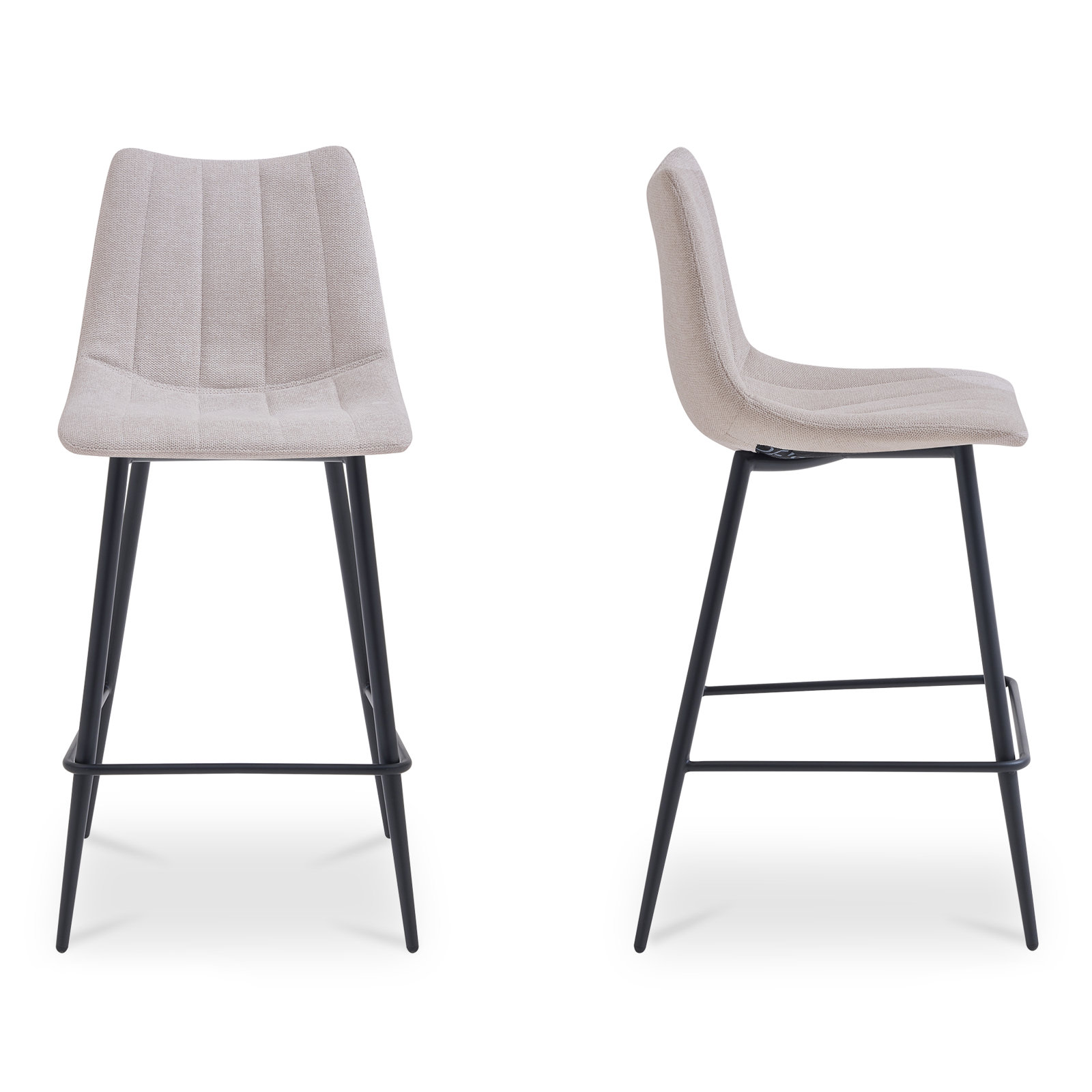 Finnigan Counter & Bar Stool, Bar Stool (30" Seat Height), Beige/Fabric