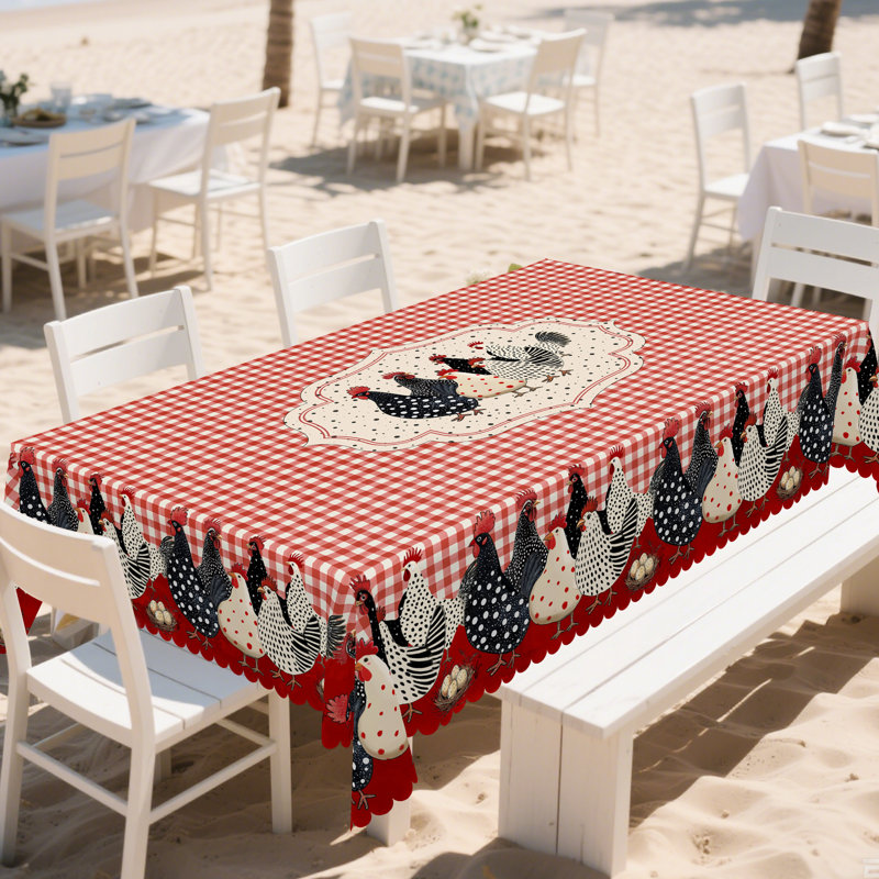 1 pièce rétro imprimé coq de ferme, Eades de décoration de restaurant pour les fêtes d'anniversaire des amateurs de poulet, décoration de comptoir de fête, cuisine quotidienne à la maison, utilisation intérieure et extérieure, cadeaux d'automne pour la famille et les amis
