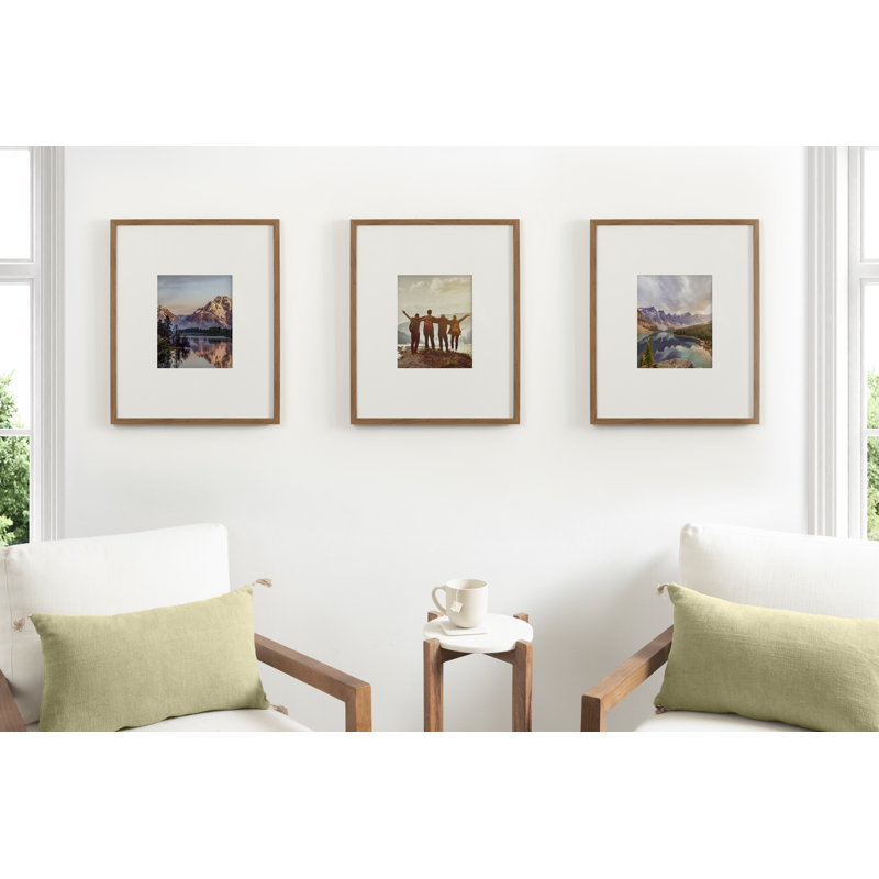 Ensemble de trois cadres photo Gallery, Brun