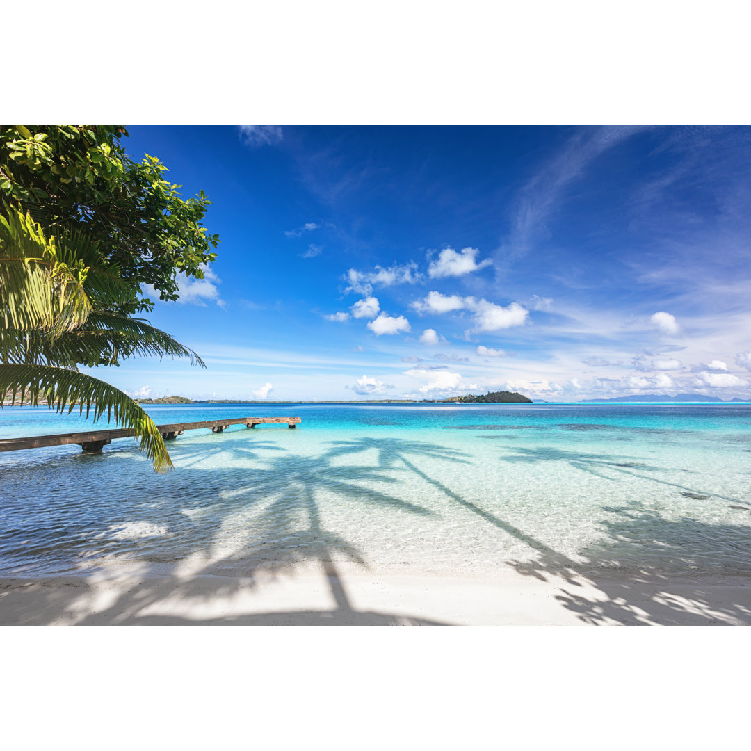 Strand Steg Polynesien von Mlenny - Leinwandbild