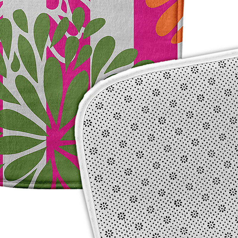 Tapis de bain Flora and Fauna, L 21 po x L 34 po, Vert