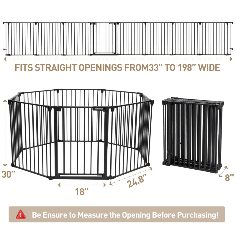 Wall Mounted Pet Gate, Black