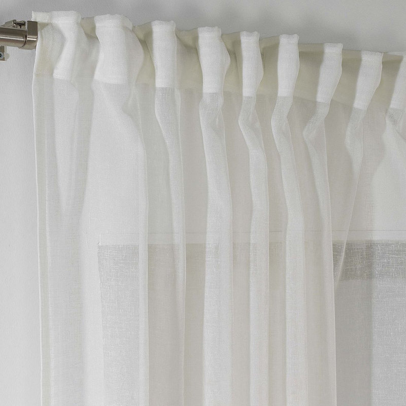 Solid Colour Kitchen Curtain, Cream, 100 W x 60 D cm