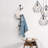 Wall Coat Hat Tree Rack with 6 Adjustable Hooks
