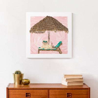 " Lounging Golden Retriever 3 " Painting Print