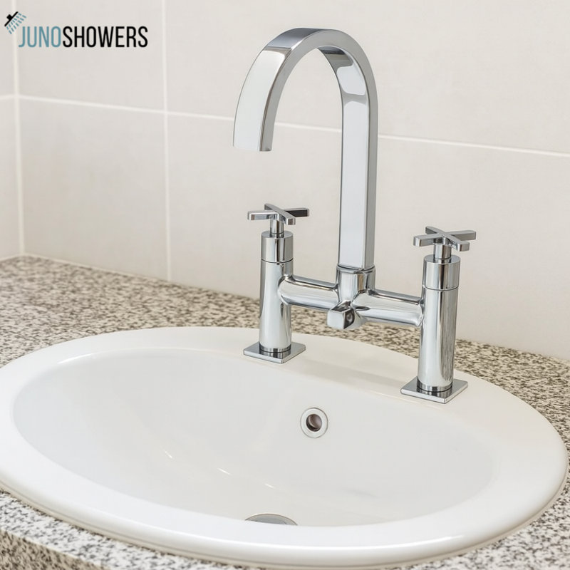 Robinet de salle de bain à poignée double Juno