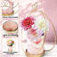 Vase en céramique rose avec cadre d'anneau en métal doré, vase de table 9 po