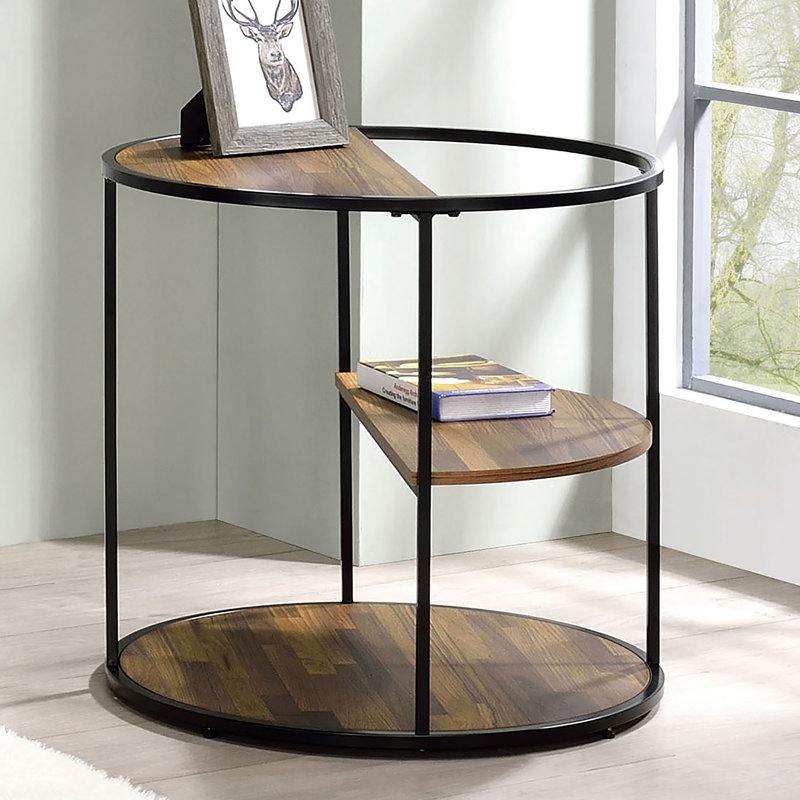 Table de bout avec tablette, Noir