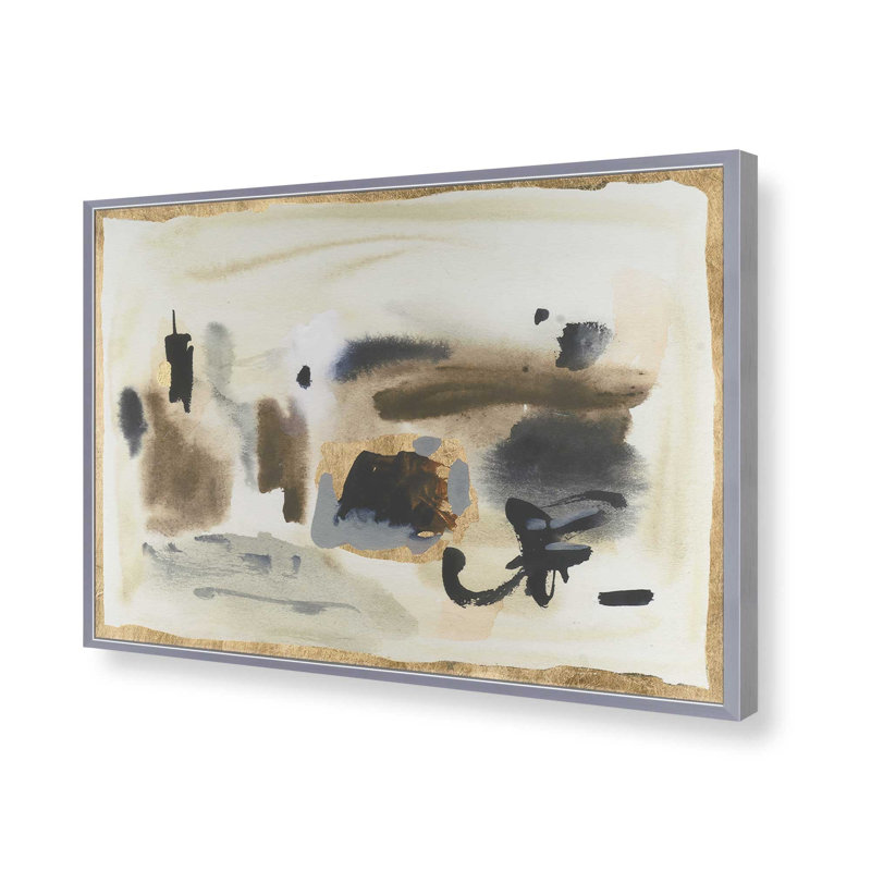 «Amber Veil I» par Melissa Wang, reproduction d'art, Impression sur cadre ouvert sans papier mat, Argent argent