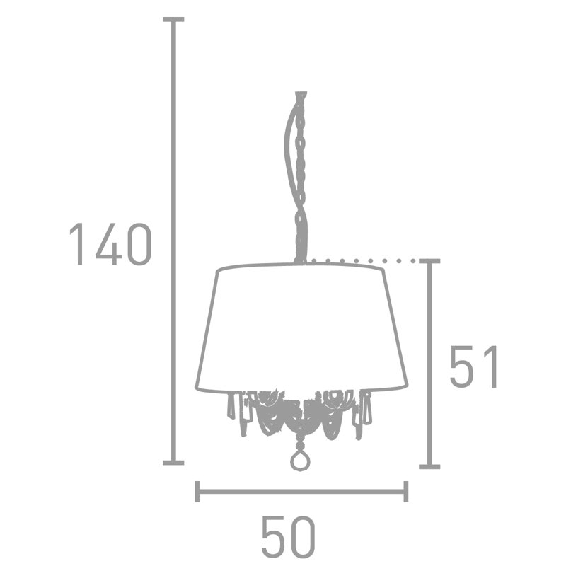 Alyson 5 - Light Drum Chandelier