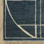 Tapis géométrique rayé bleu / ivoire Rayan-1400315155