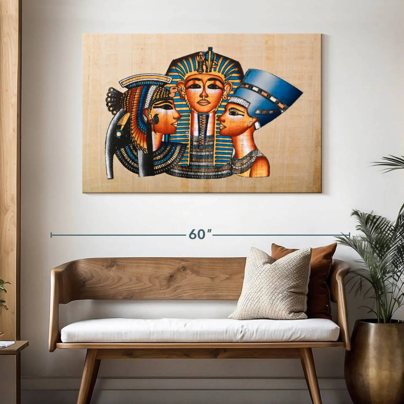 Leisha King Tut And Nefertiti, 32" H x 48" W