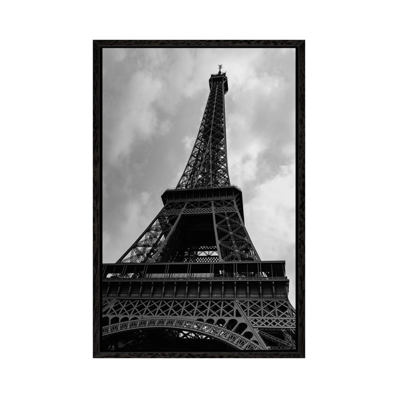Eiffel Tower XII by Bethany Young - Print on Canvas, 66.04cm H x 45.72cm W x 3.81cm D, Black Framed