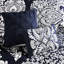 Grand édredon en coton indigo - Motif complexe et lavable à la machine