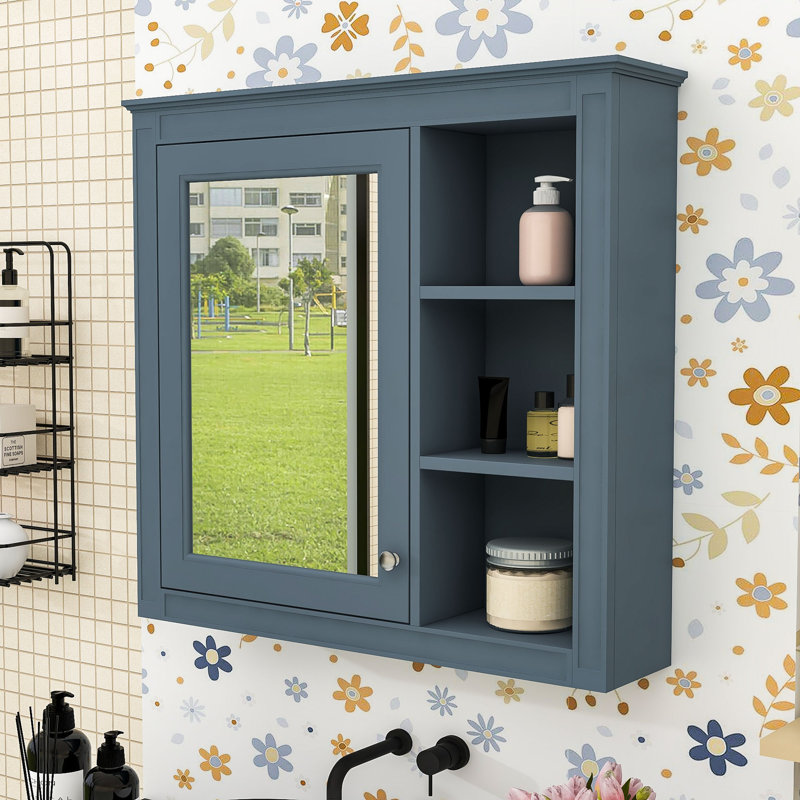 Armoire à pharmacie murale Yazmene, Bleu clair