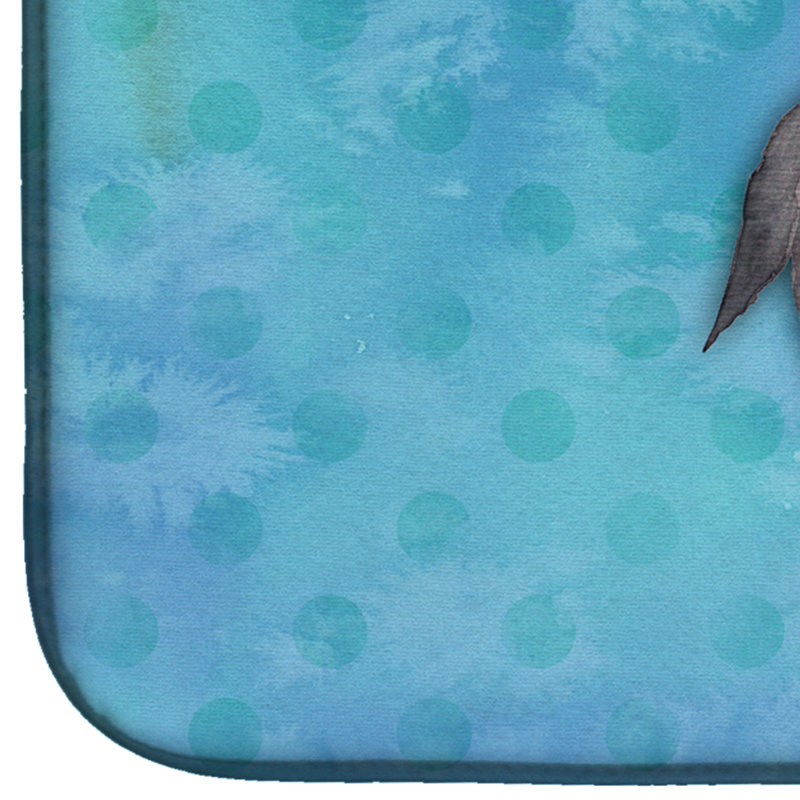 Tapis de séchage en aquarelle polkadot pingouin