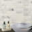 Iona Mist Subway 12 in. x 12 in. Polished Marble Mosaic Wall Tile