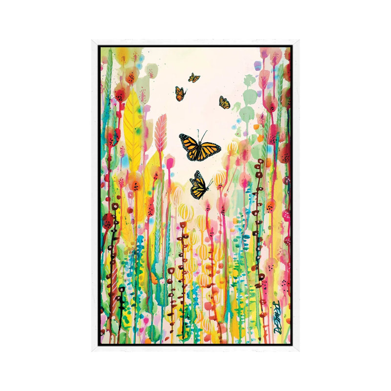 Cette Cage N'etait Qu'un Cocon 1 Piece Painting on Canvas, 66.04 cm H x 45.72 cm W, White Framed