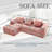 Modular Sectional Sofa, L-Shaped Sofa With Small Side Pockets-1780473957