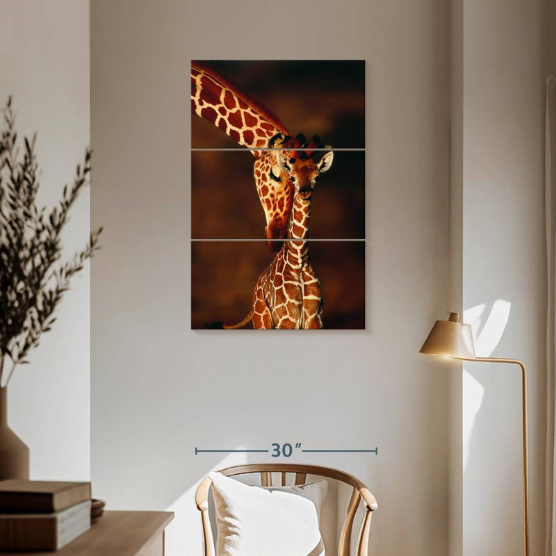 Brampt Giraffes Gentle Moment, 57" H x 36" W