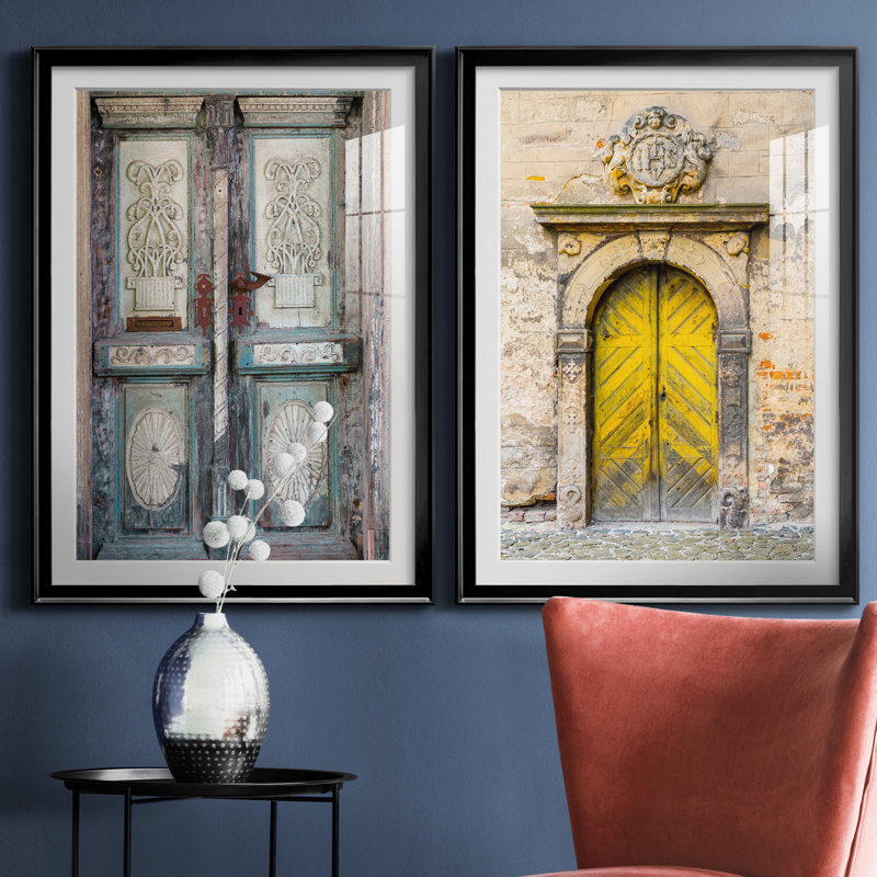 Porte baltique - ensemble de 2 reproductions d'art, H 26,5 po x l 73 po x P 1,5 po, H 31,5 po x l 47 po x P 1,5 po, Blanc
