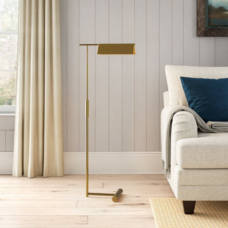 Burnished Brass 46'' Steel Pharmacy Floor Lamp