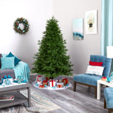7' H Lighted Artificial Fir Christmas Tree