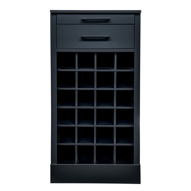 Meuble-bar à vin modulaire noir pour 24 bouteilles, buffet de rangement pour salle à manger, Noir