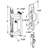 White Diecast, Sliding Door Handle with Mortise Lock (Single Pack)