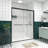 56-60"X74" Aluminum Frame Double Sliding Shower Door,Bypass Bathroom Sliding Door With Premium 1/4" (6Mm) Clear Tempered Glass, Black Hardware Sliding Glass Shower Enclosure,Matte Black Finished-121957658