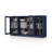 100% Solid Wood 65" Sideboard with Clear Glass Doors and Adjustable Shelves-2142517875