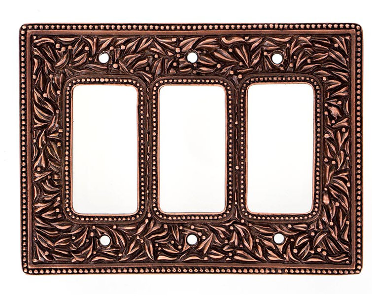 San Michele Patterned 3 - Gang Rocker Jumbo Combination Wall Plate