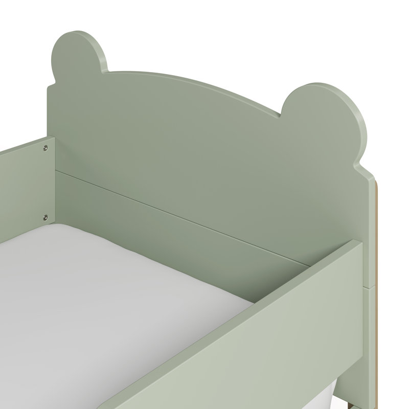 Teddy Bear Toddler Bed, Sage