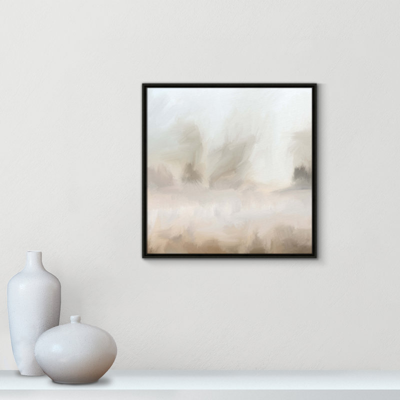 Bushwick Mirage - Toile à cadre flottant, L 25,5 po x H 25,5 po, Espresso
