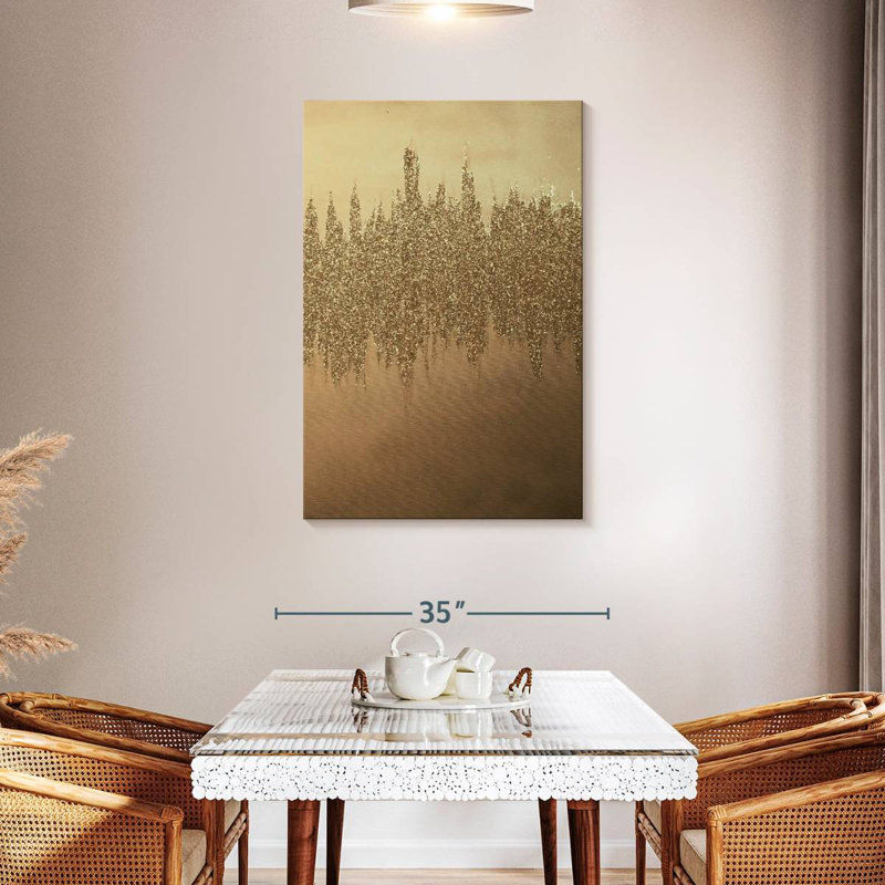 Avery Gold Shimmer, 45" H x 30" W