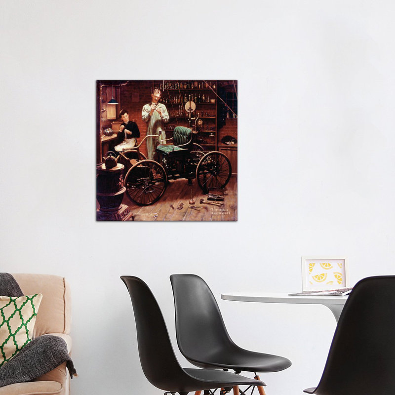 « the revolution that started » par norman rockwell, reproduction d’art sur toile tendue, H 26 po x l 26 po x P 1,5 po