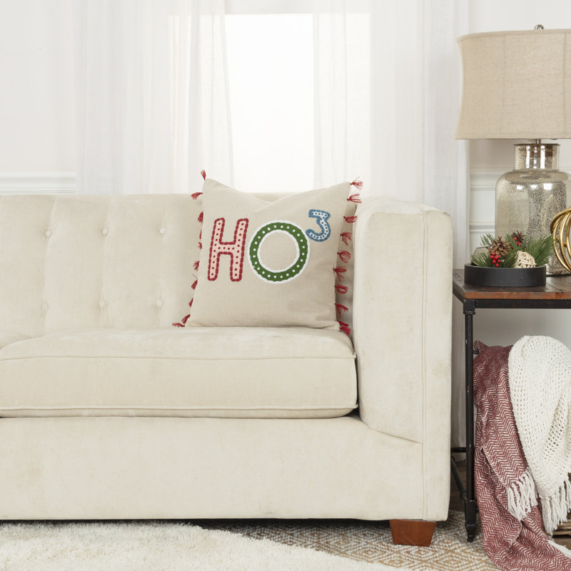 Embroidered Cotton Throw Pillow