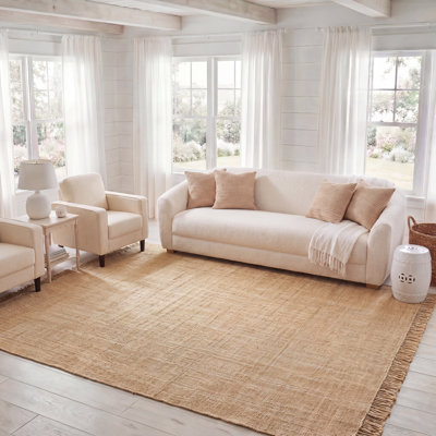 Tapis Montauk 324 tissé à la main en coton recyclé, sans motif