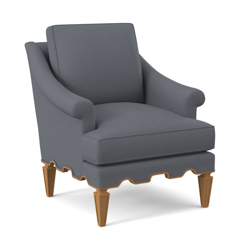 Palm Sunbrella® Boucle Armchair, Elise Harbor 100% Polyester, Amber