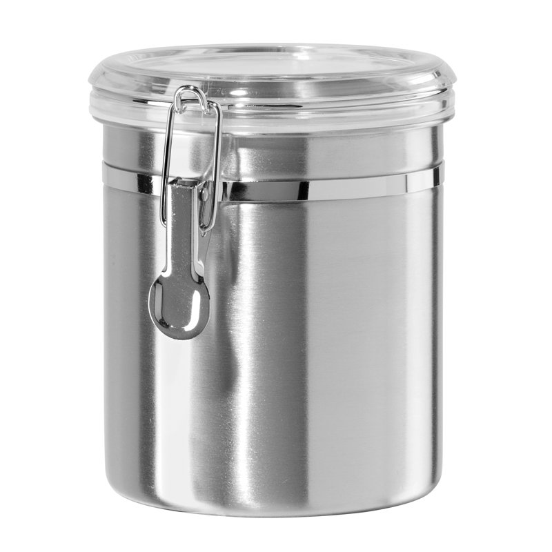 Boîte à pinces en acier inoxydable avec couvercle transparent, H 6,25 po x l 5 po x P 5 po, Acier inoxydable