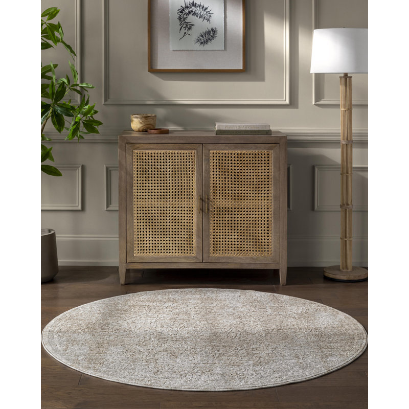 Amberia Oriental Indoor Rug, Round 7'10"