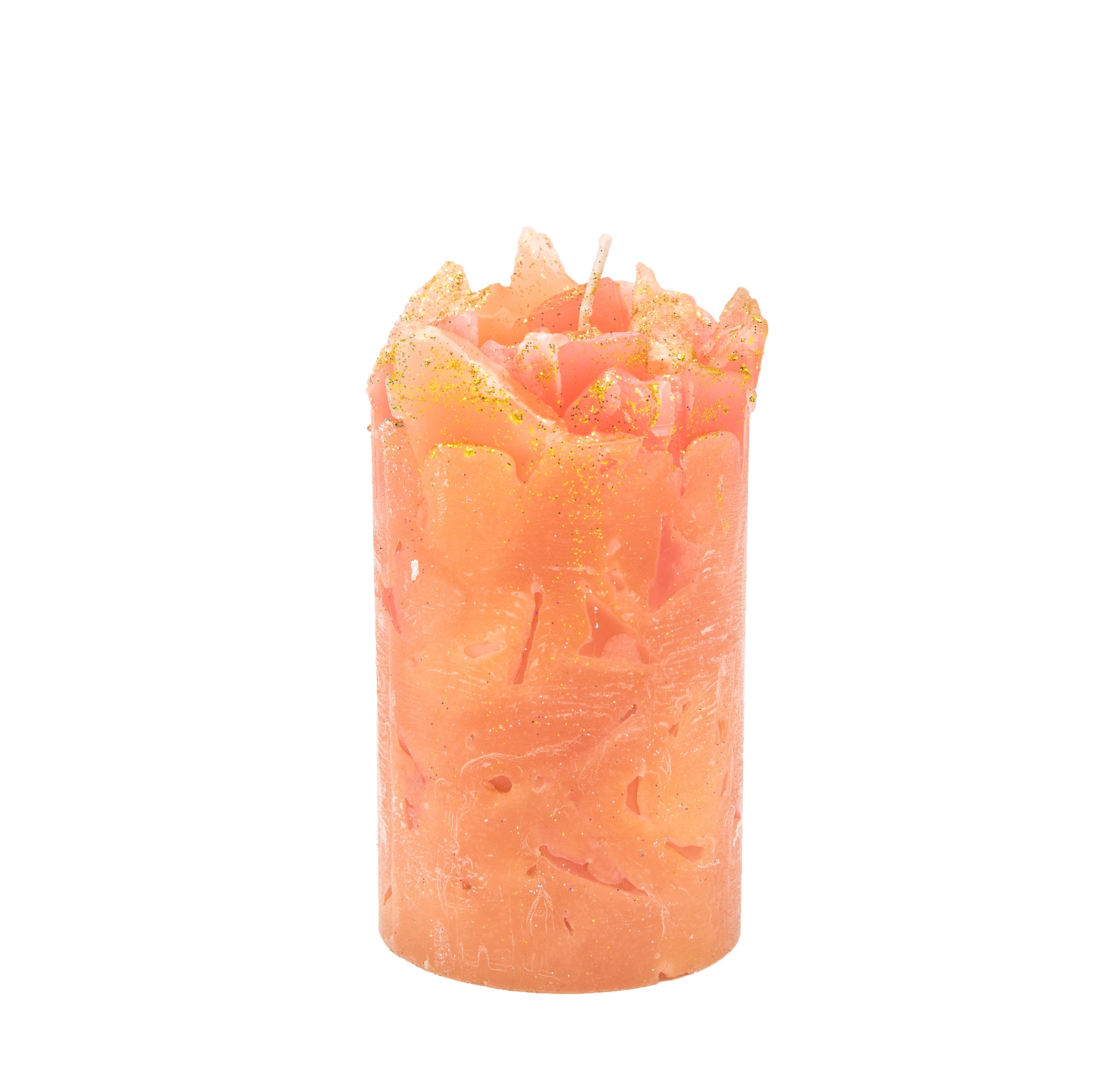 Winston Porter Georgia Peach Scented Pillar Candle & Reviews | Wayfair